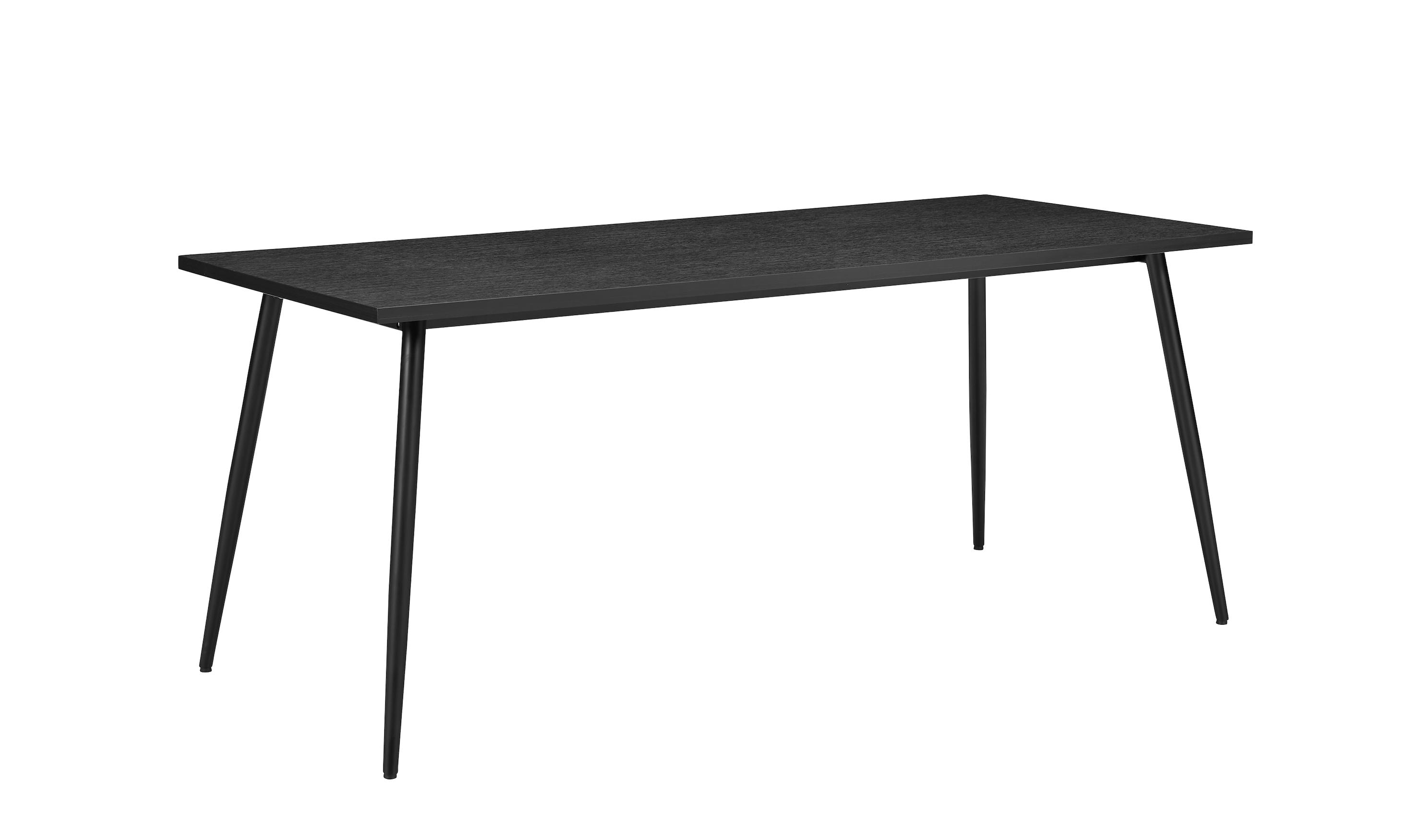 Horizon Black Wood Rectangular Dining Table 180cm